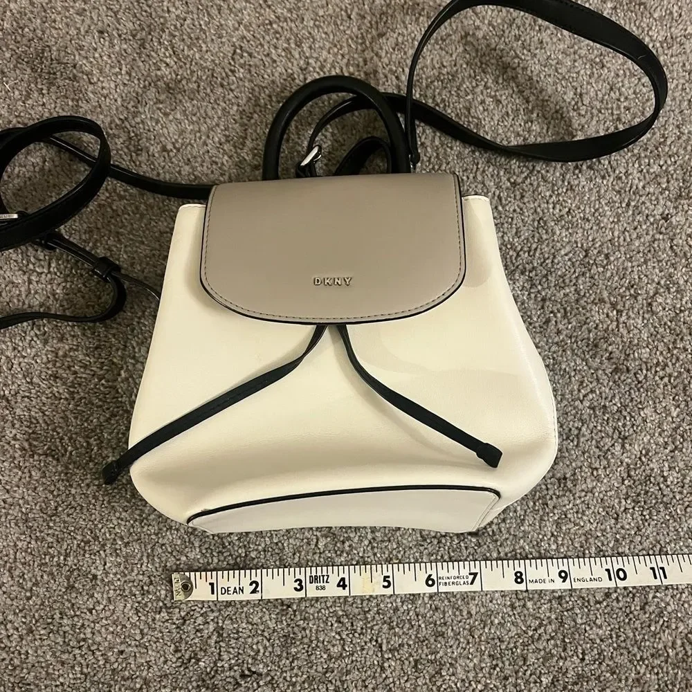 DKNY White and Gray convertible backpack bag
